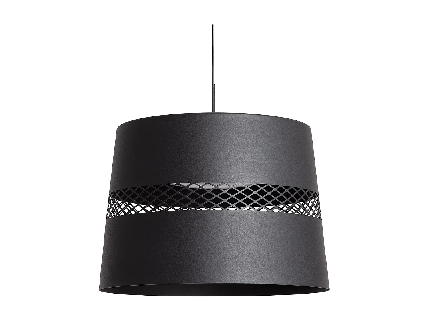 Lampada LED a Sospensione da 28 W in Acciaio Saska Nero Opaco