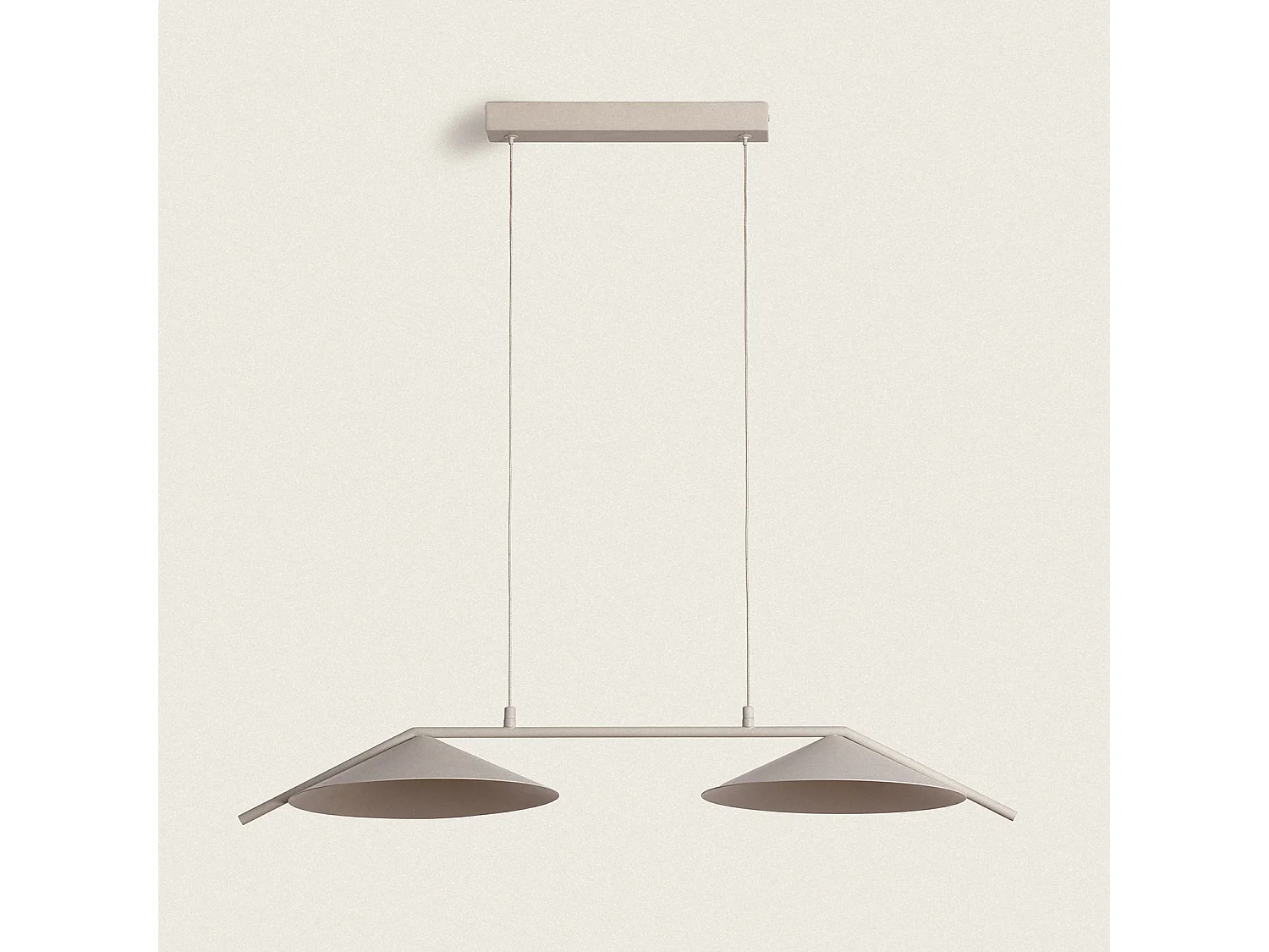 Lámpara Colgante LED 10W Regulable en Altura Metal Evian Beige