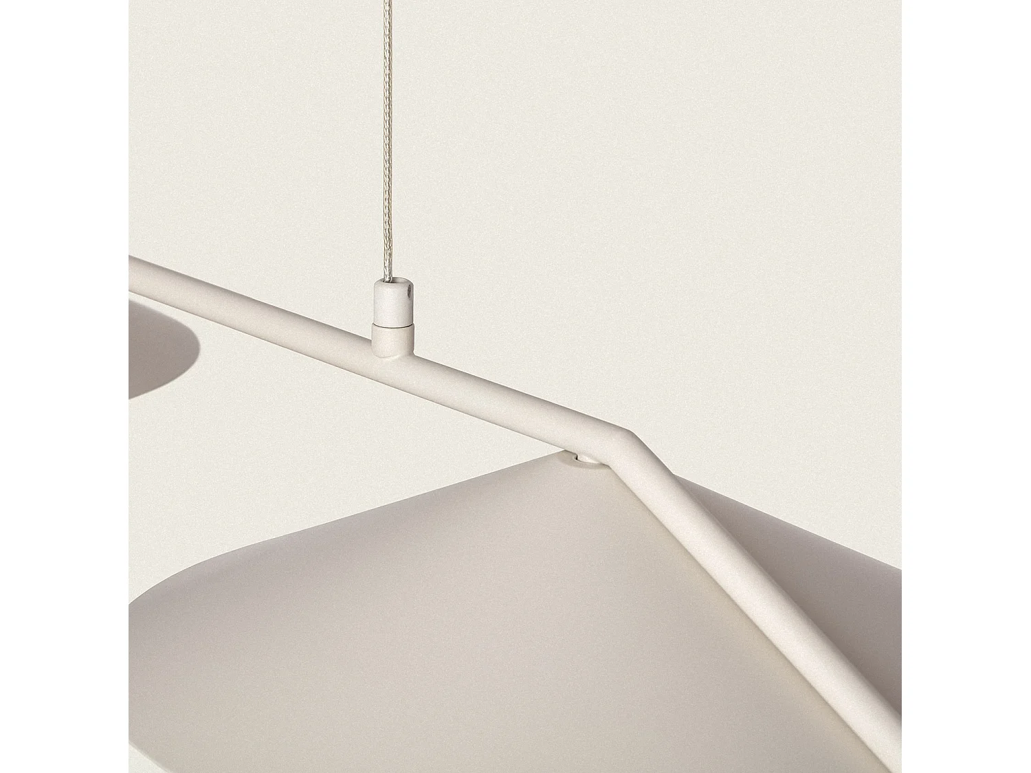 Lámpara Colgante LED 10W Regulable en Altura Metal Evian Beige