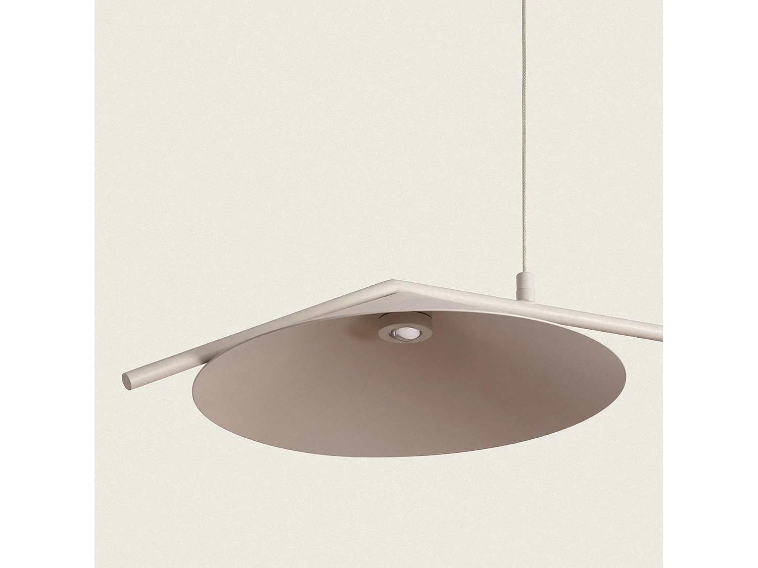 Lámpara Colgante LED 10W Regulable en Altura Metal Evian Beige