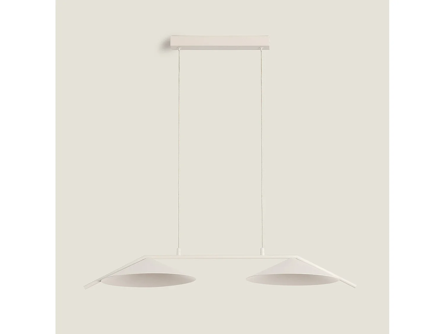 Lámpara Colgante LED 10W Regulable en Altura Metal Evian Beige