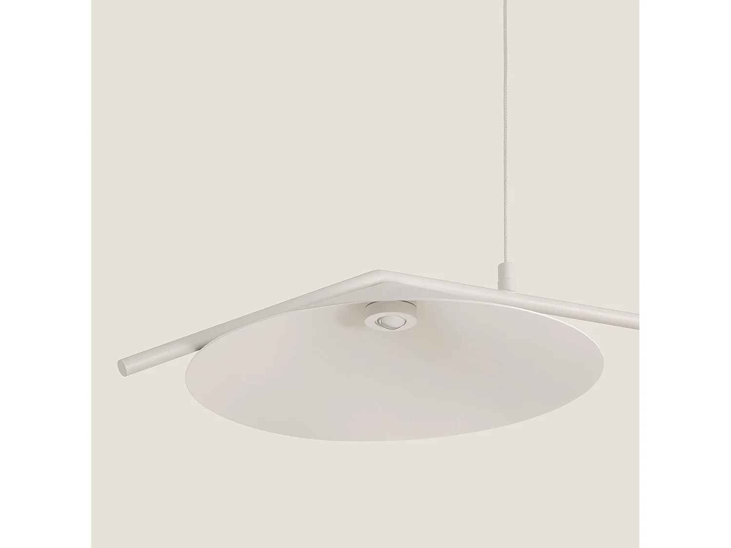 Lámpara Colgante LED 10W Regulable en Altura Metal Evian Beige