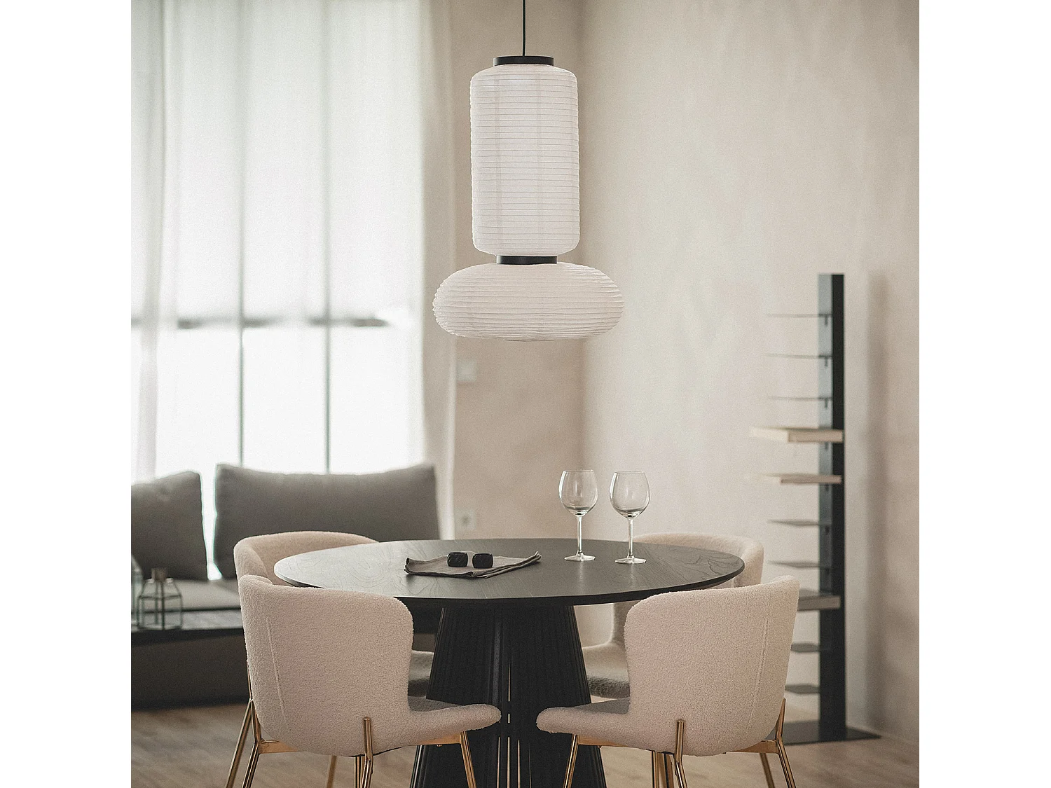 Lámpara Colgante Papel Hao Tupai Blanco