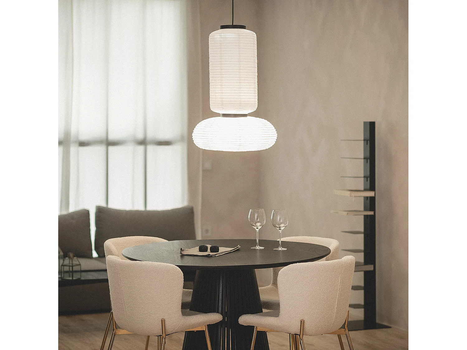 Suspension Papier Hao Tupai Blanc