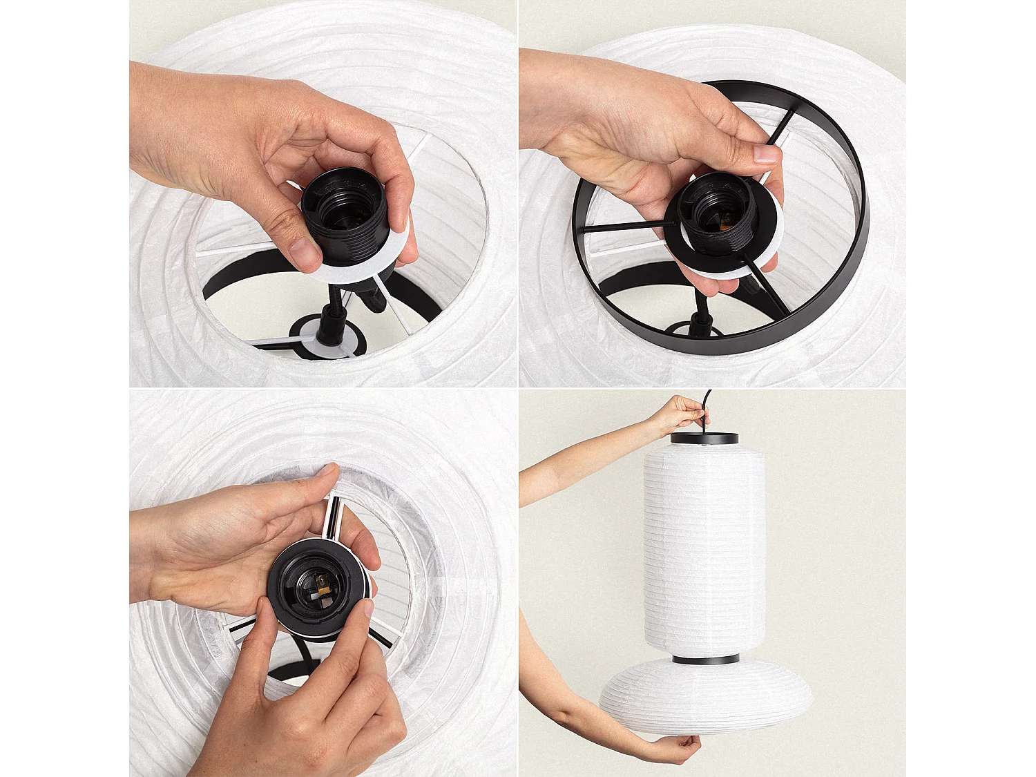 Suspension Papier Hao Tupai Blanc