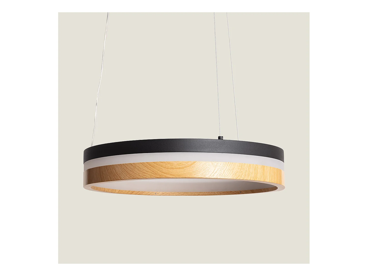 Suspension LED 30W Acier Dazala Noir mat