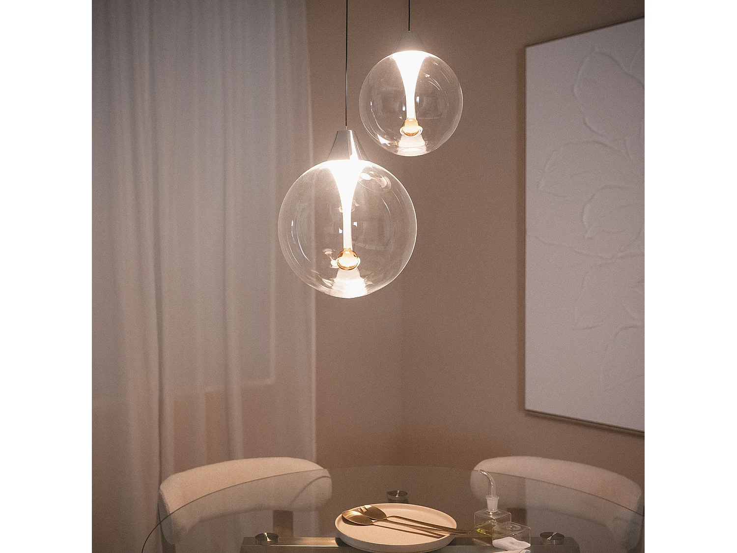 Suspension LED 12W Aluminium Liborina Blanc