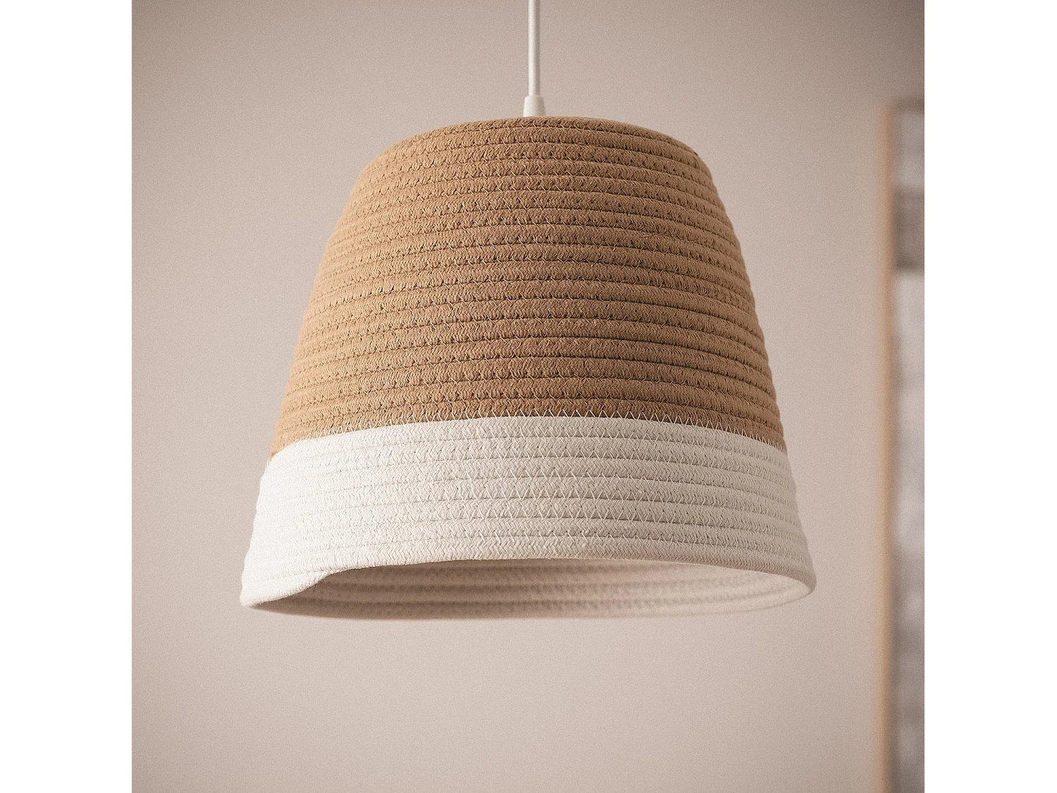 Lampada a Sospensione Fibre Naturali Begonia-S Marrone