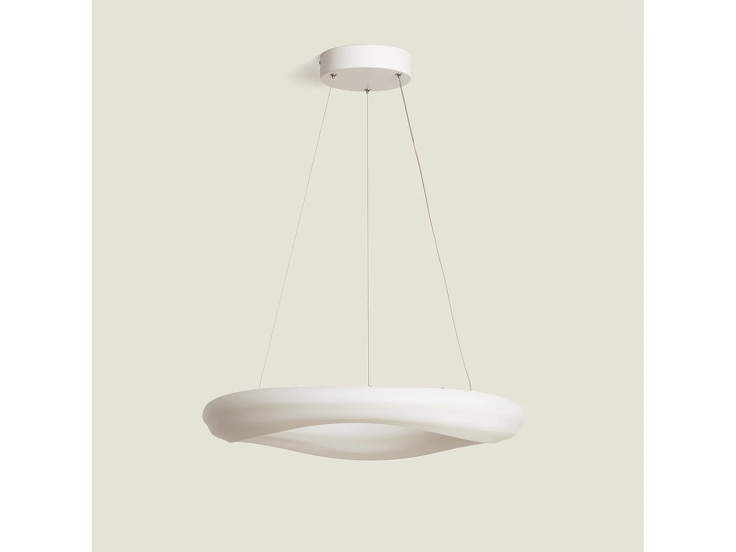 Suspension LED 48W Métal Ø550 mm Kate  Blanc