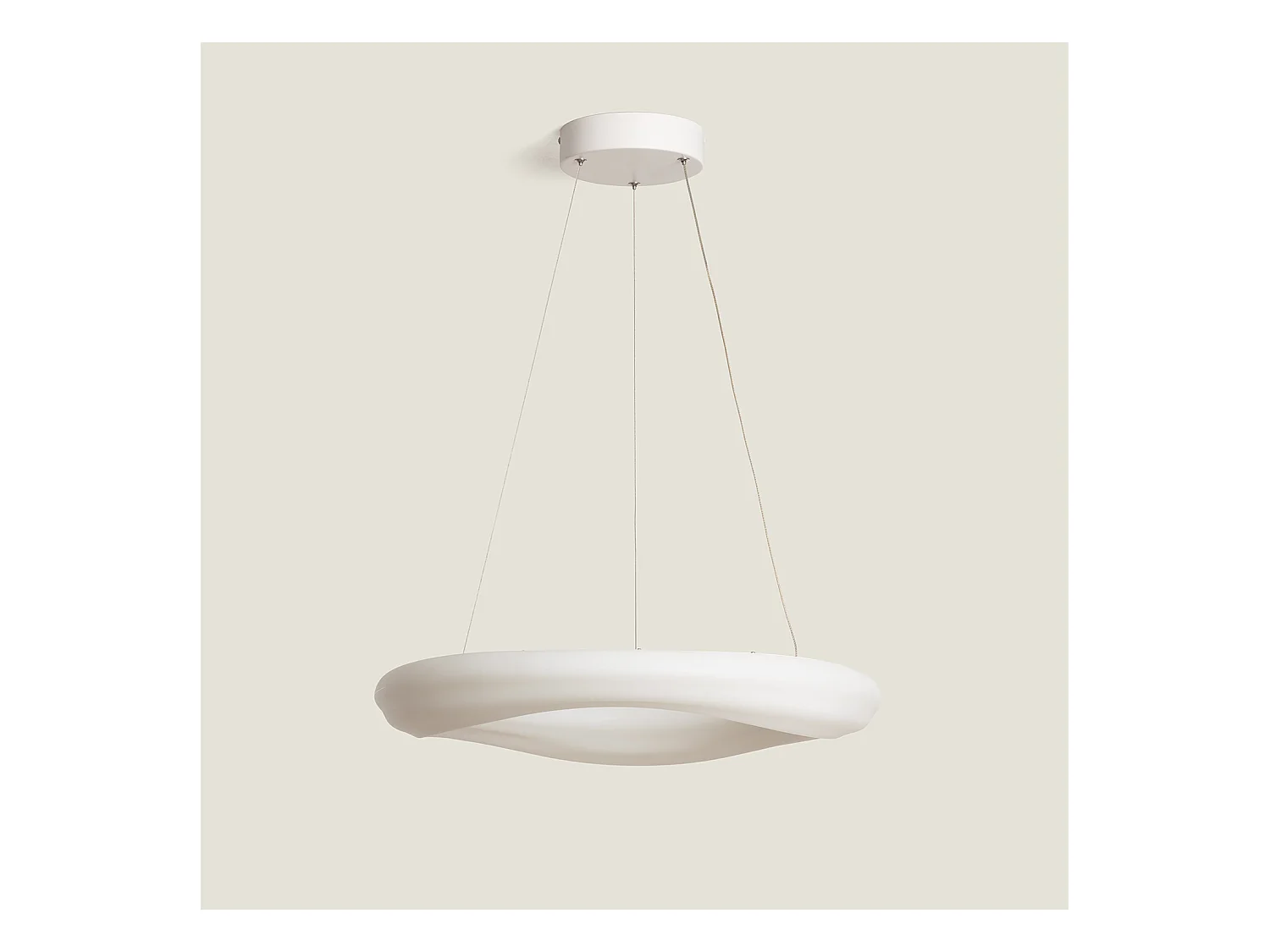 Suspension LED 48W Métal Ø550 mm Kate  Blanc