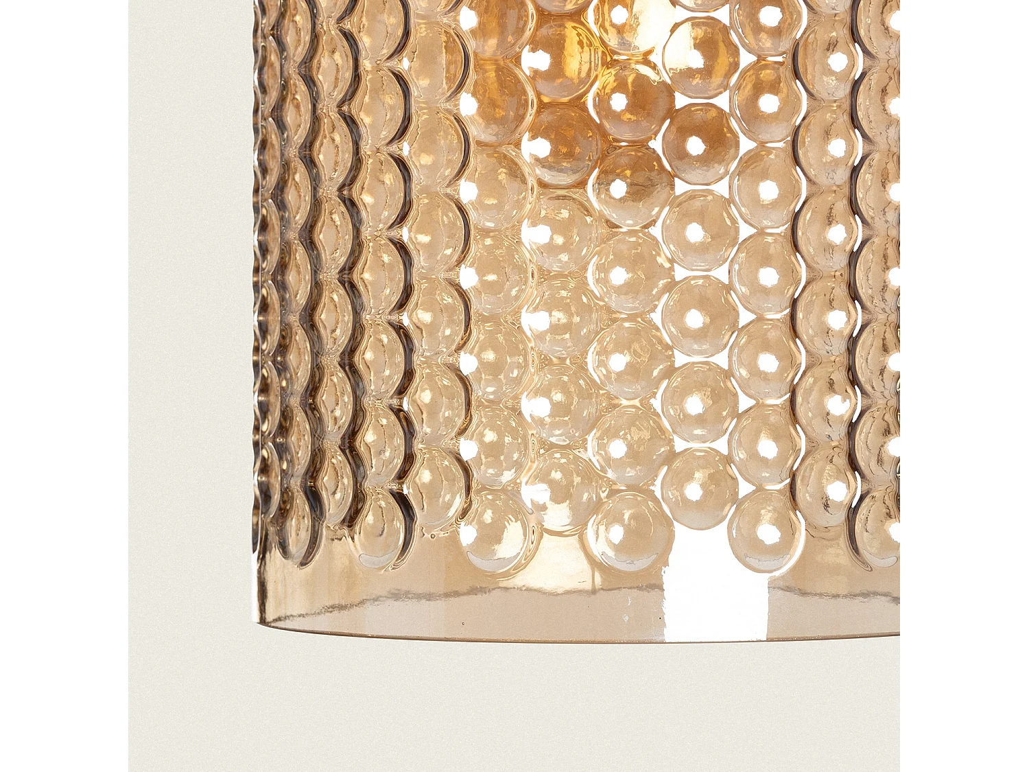Lámpara Colgante Metal y Cristal Large Bernie Ámbar