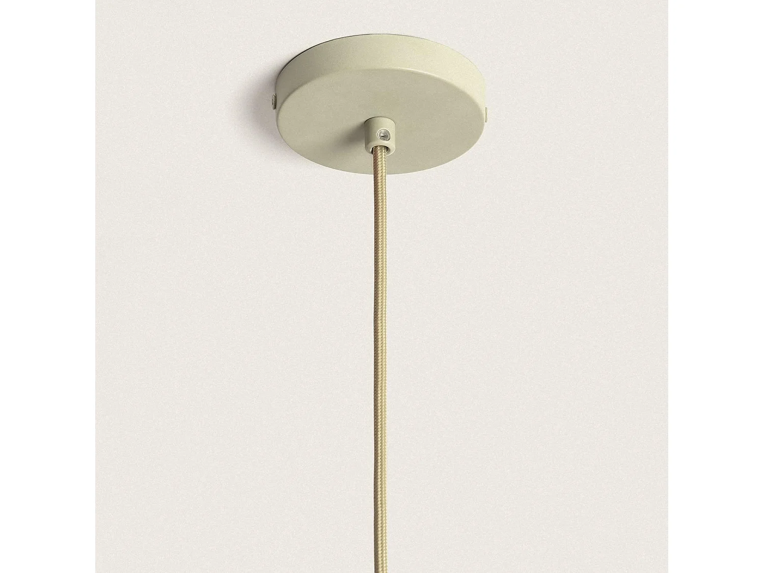 Lampada a Sospensione con Cavo Tessile Verde Verde Cachi