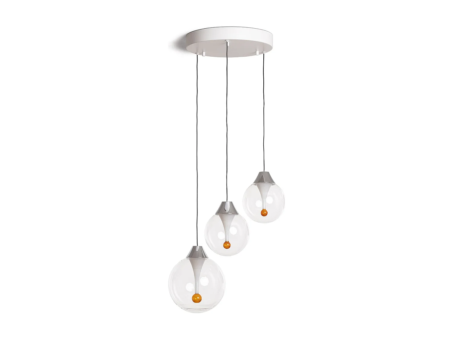 Lámpara Colgante Cristal LED 30W Liborina 3 Focos Blanco