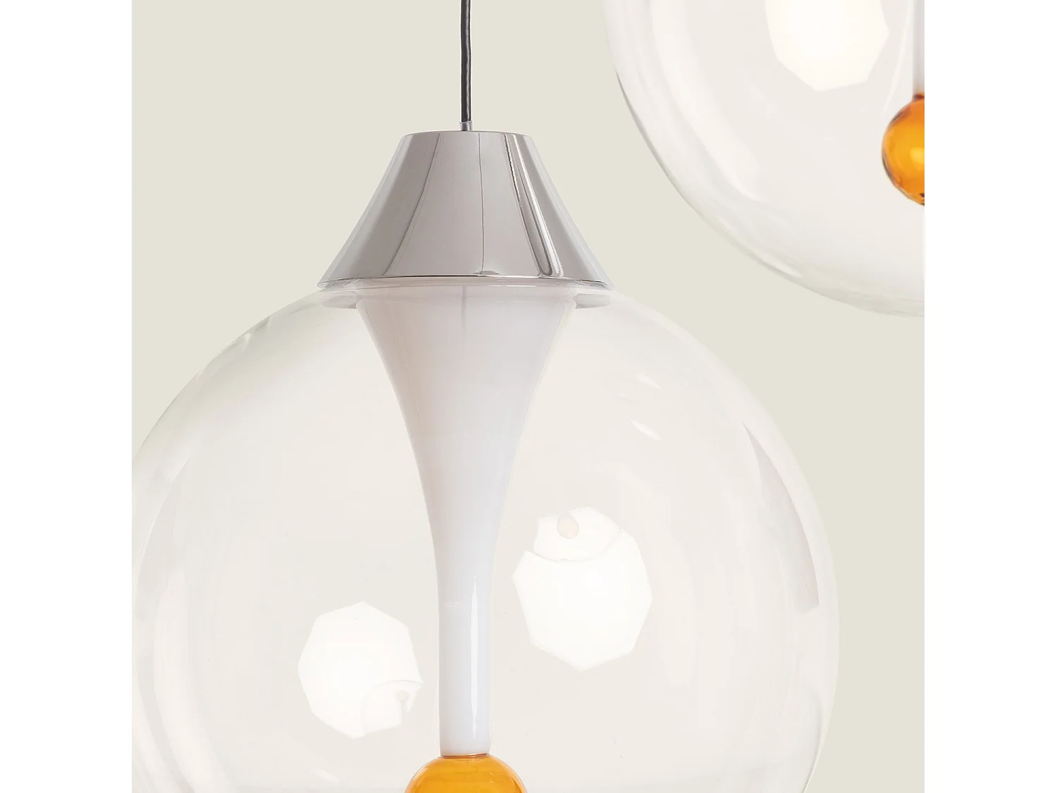 Lámpara Colgante Cristal LED 30W Liborina 3 Focos Blanco