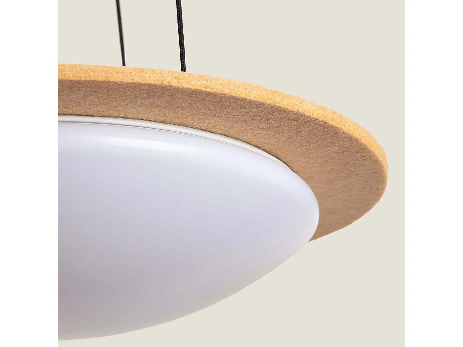 Lámpara Colgante Acústica LED 18W Fieltro CCT Seleccionable Lezhan Camel