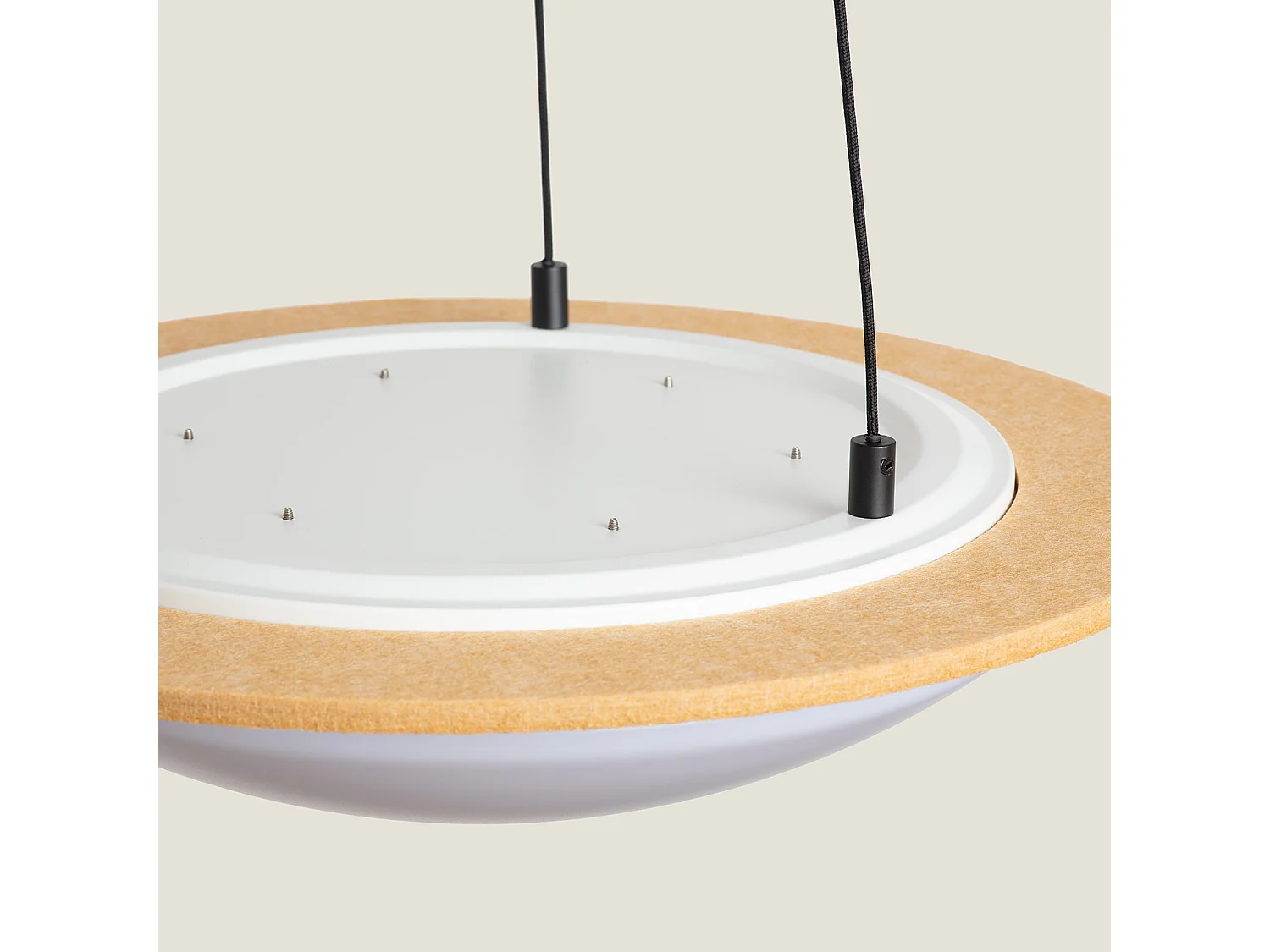 Lámpara Colgante Acústica LED 18W Fieltro CCT Seleccionable Lezhan Camel