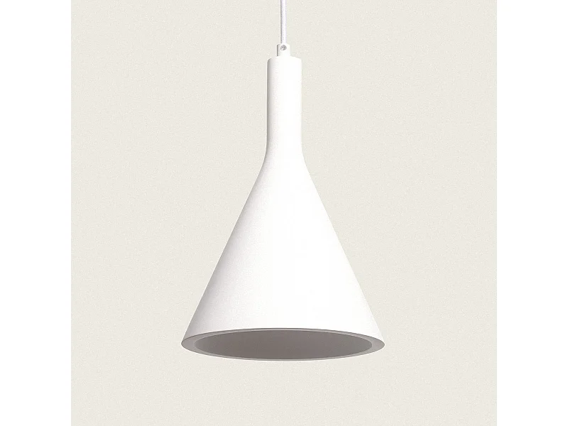 Lampada a Sospensione Gesso Madiun Bianco