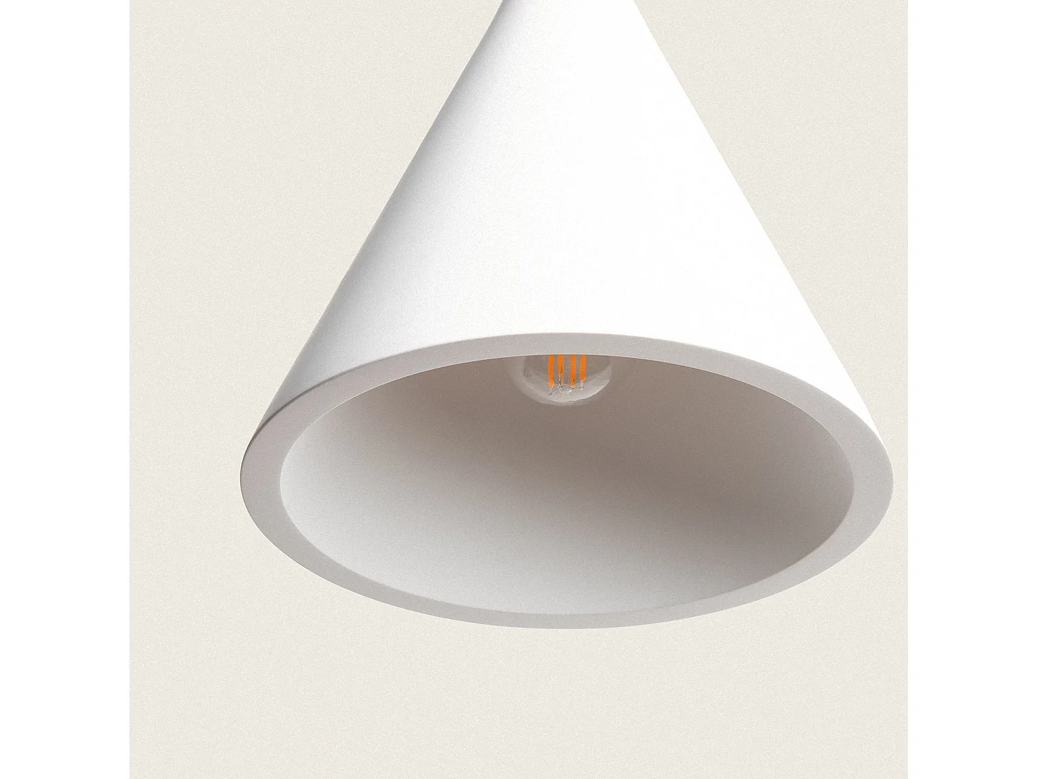 Suspension Plâtre Madiun  Blanc