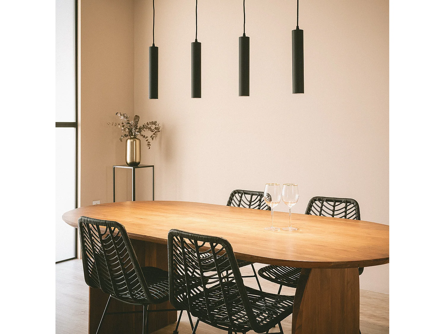 Suspension Aluminium Aritz 4 Spots Blanc