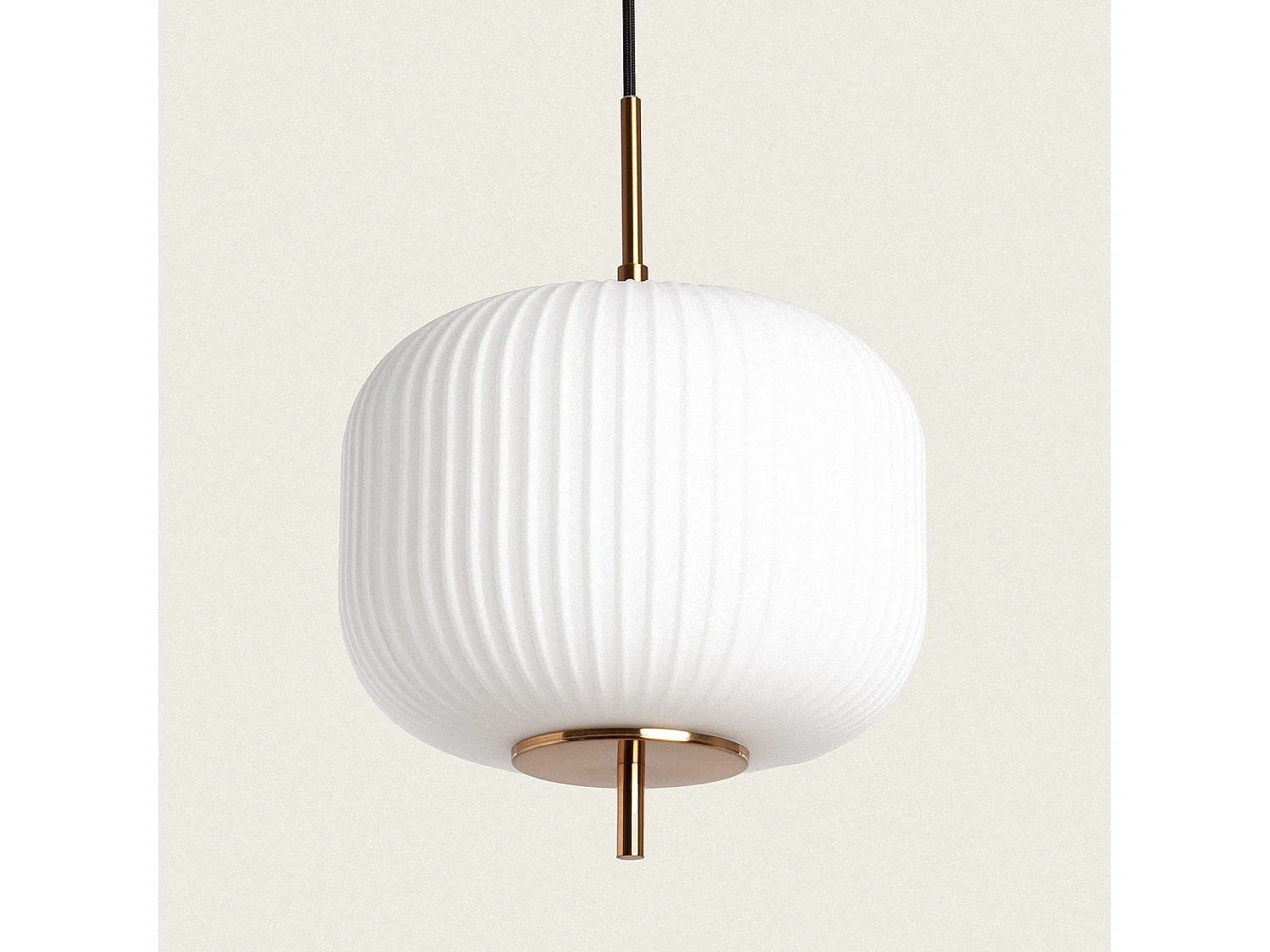 Suspension Métal et Verre Beca Noir