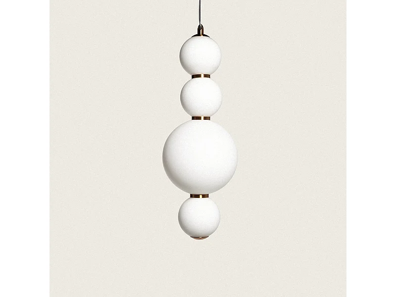 Suspension LED 10W Métal et Verre Slim Atira Doré