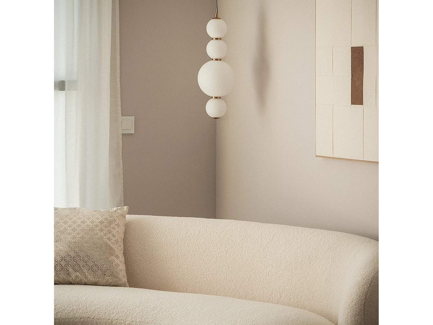 Suspension LED 10W Métal et Verre Slim Atira Doré