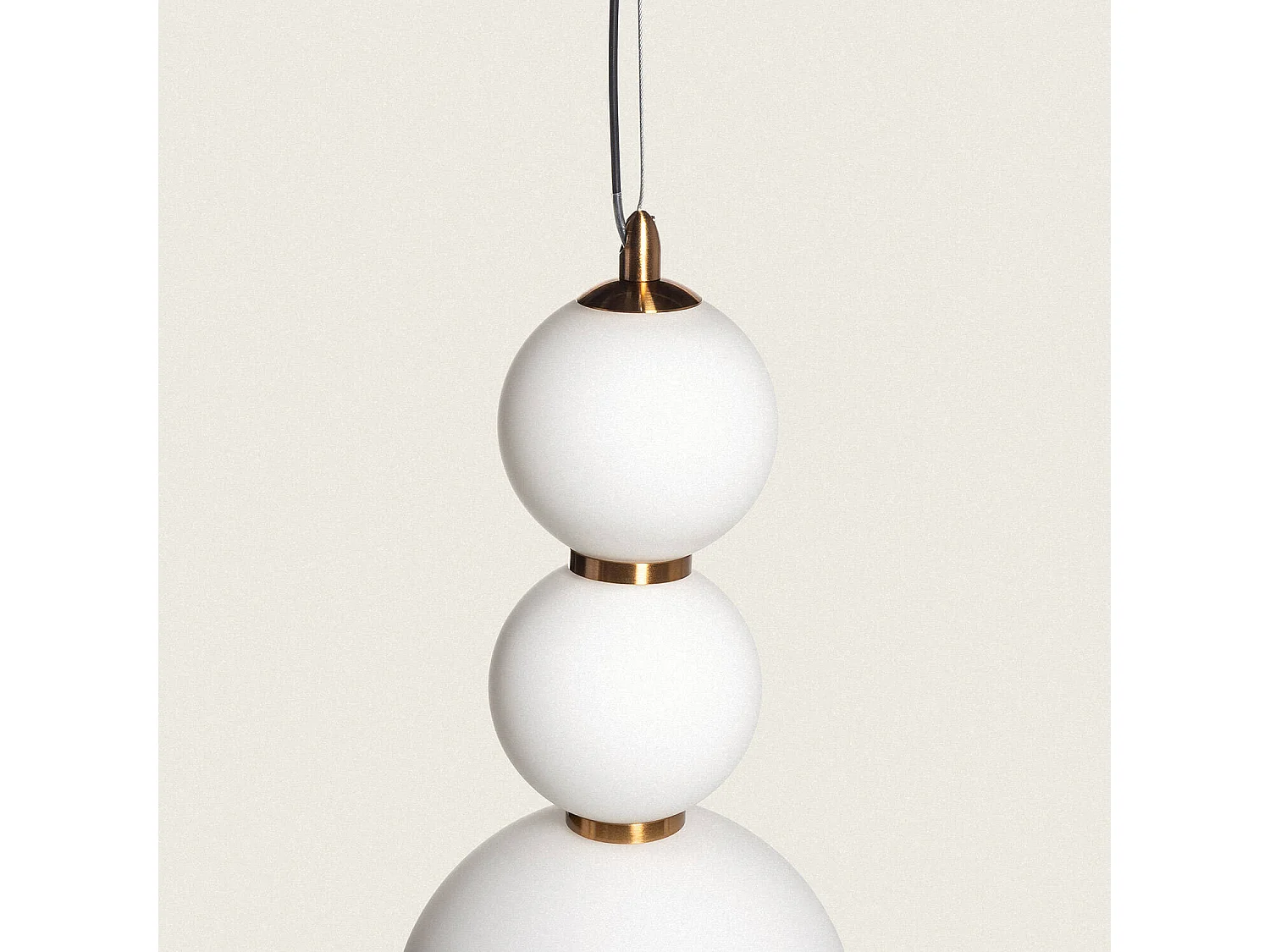 Suspension LED 10W Métal et Verre Slim Atira Doré