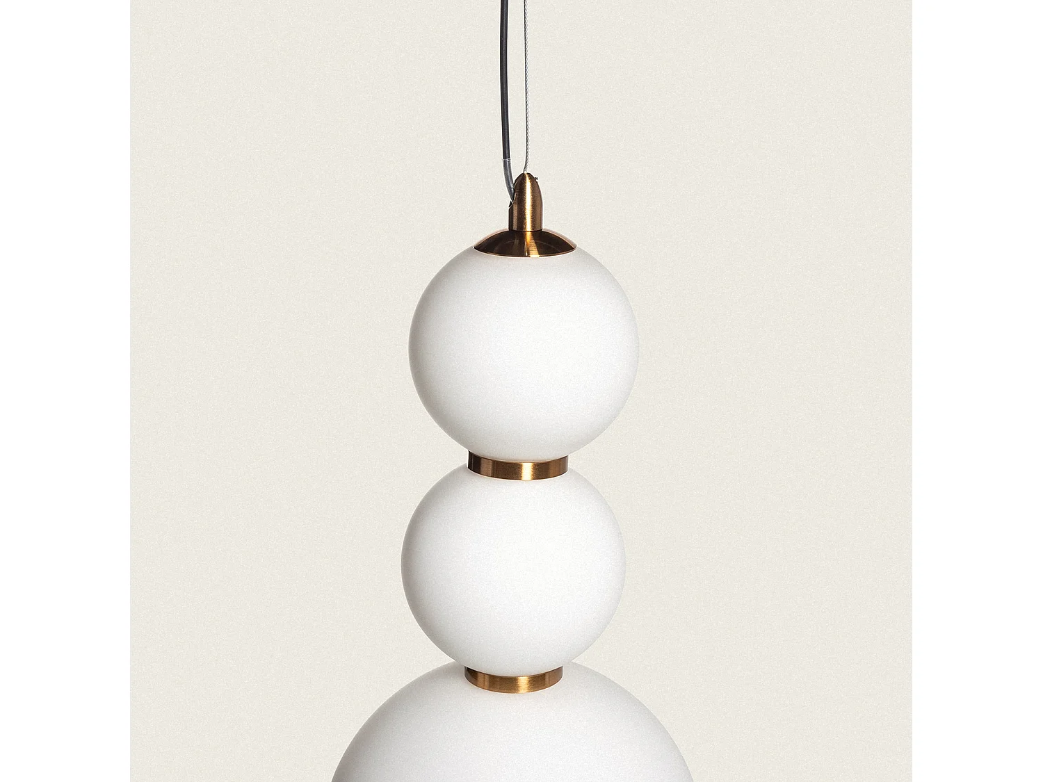 Suspension LED 10W Métal et Verre Slim Atira Doré