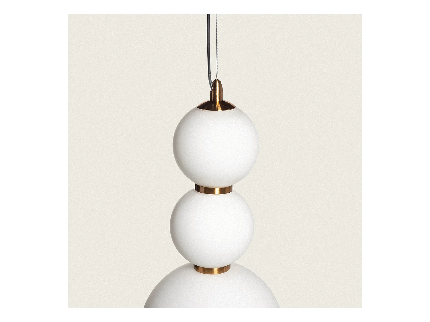 Suspension LED 10W Métal et Verre Slim Atira Doré