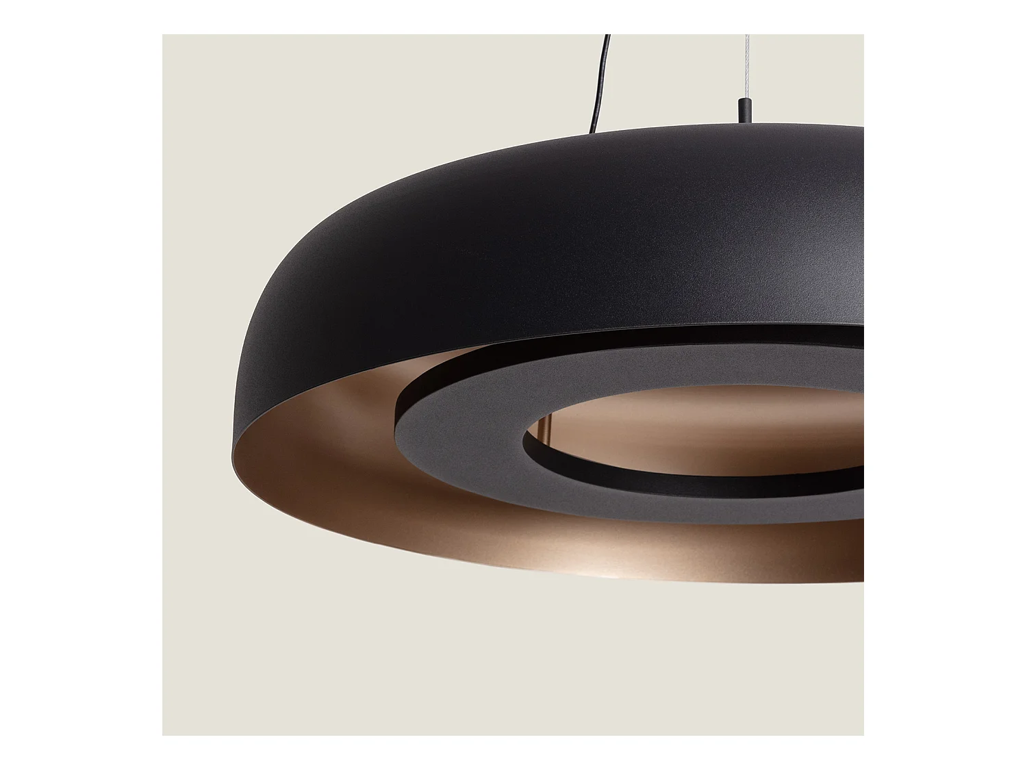 Suspension LED 18W Acier Cancot Blanc mat