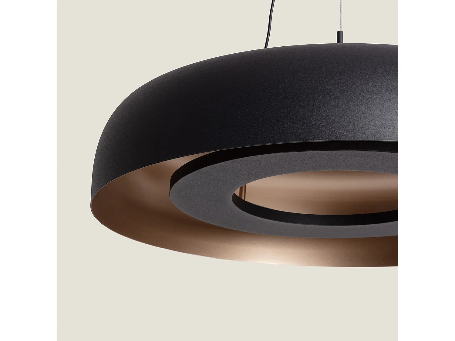 Suspension LED 18W Acier Cancot Blanc mat