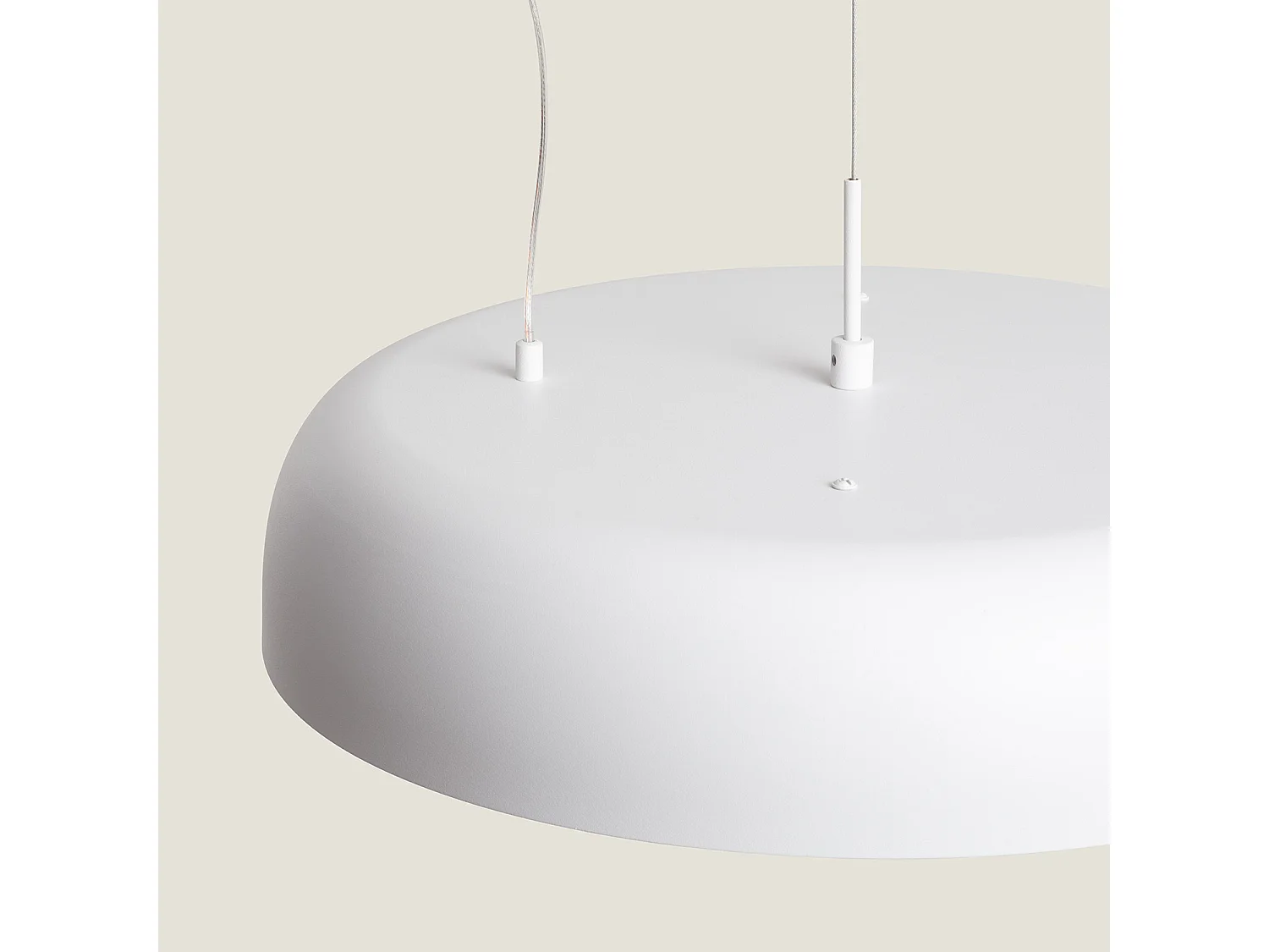 Suspension LED 18W Acier Cancot Blanc mat