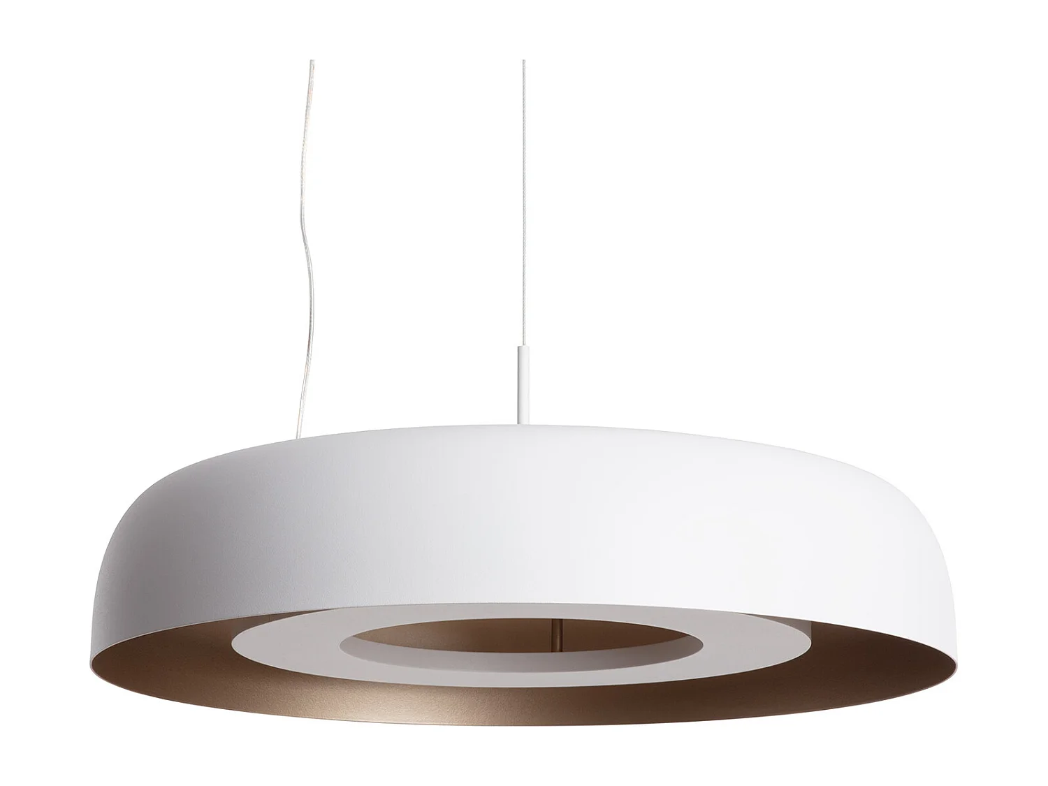 Suspension LED 18W Acier Cancot Blanc mat