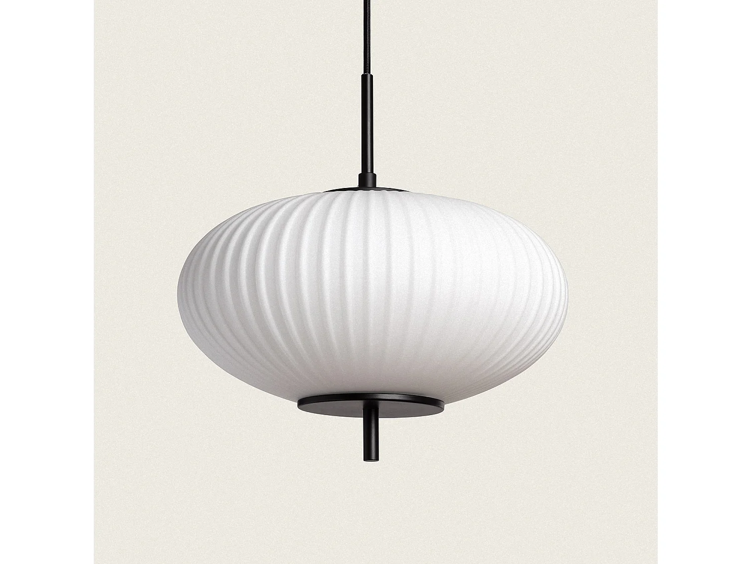 Suspension Métal et Verre Beca Oblade Noir