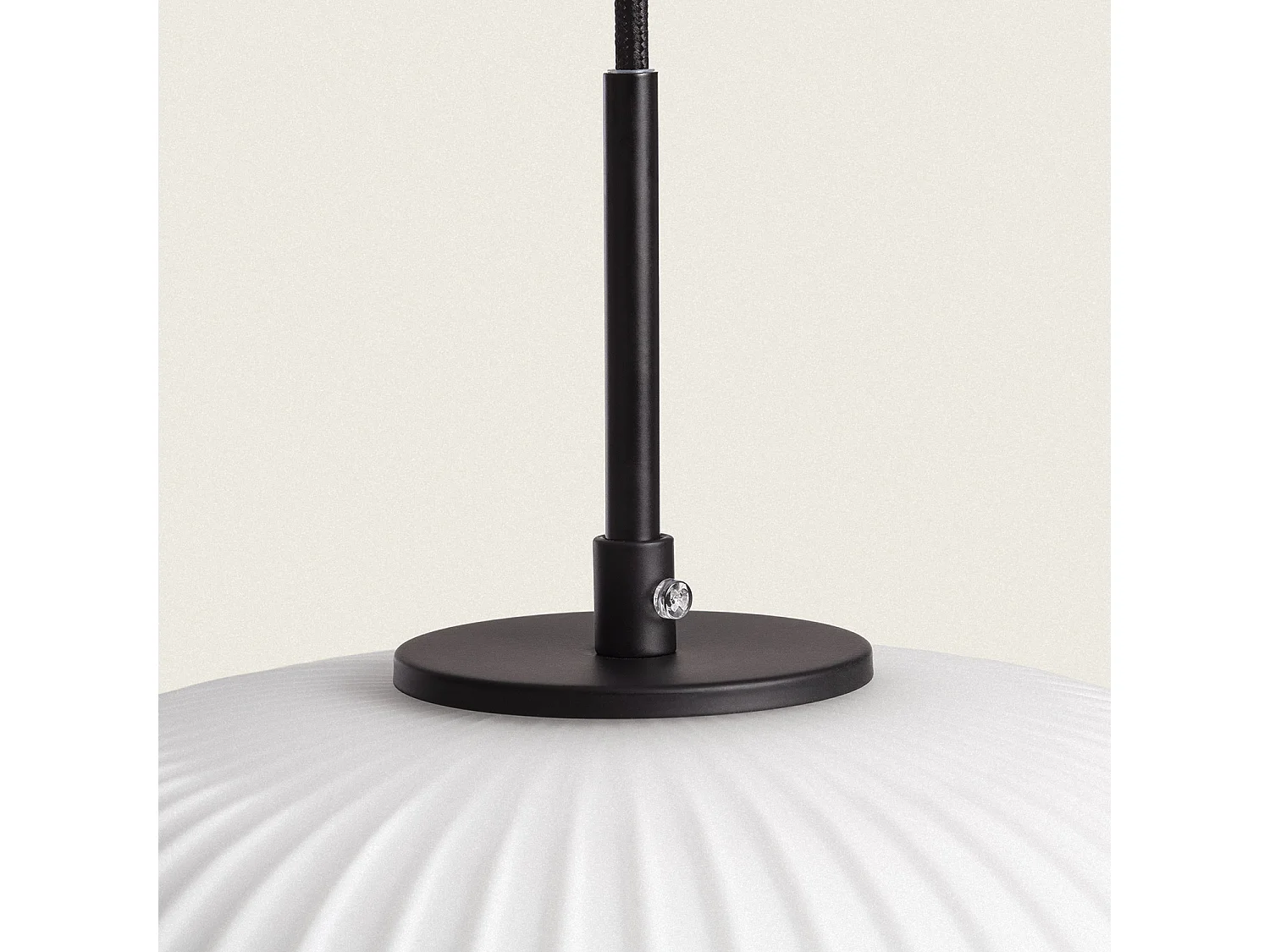 Lámpara Colgante Metal y Cristal Beca Oblade Negro