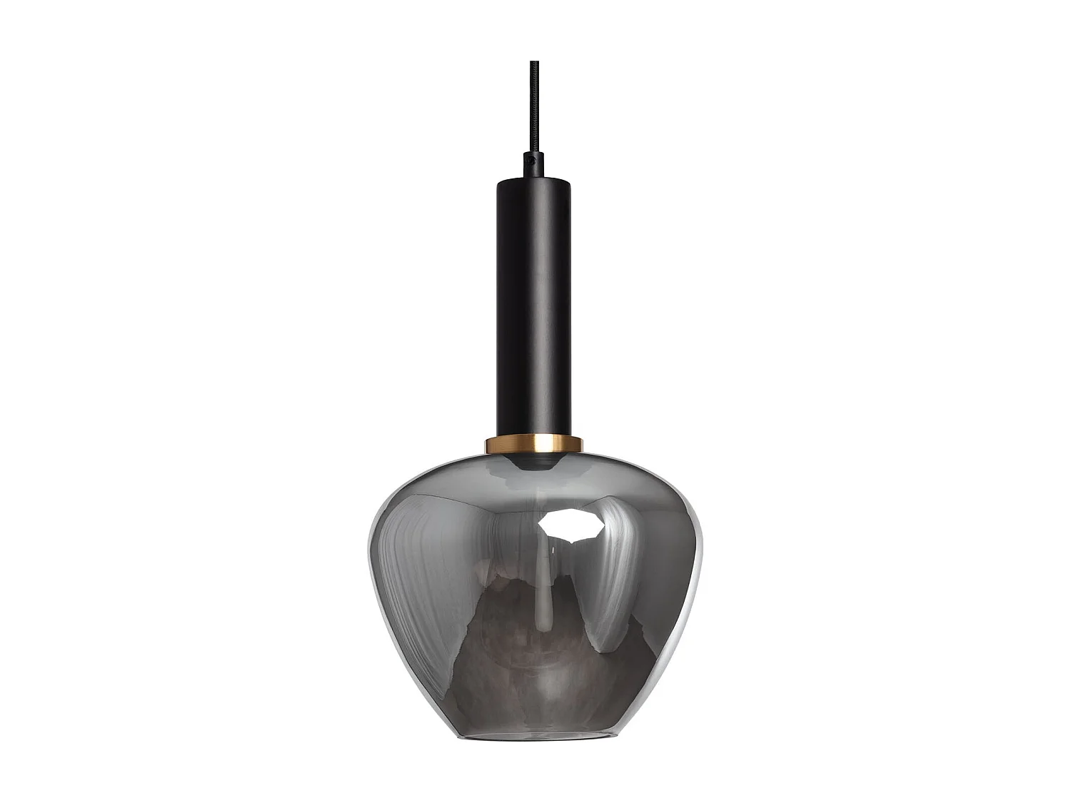 Lampada a Sospensione Metallo e Vetro Daira Grigio Smoke