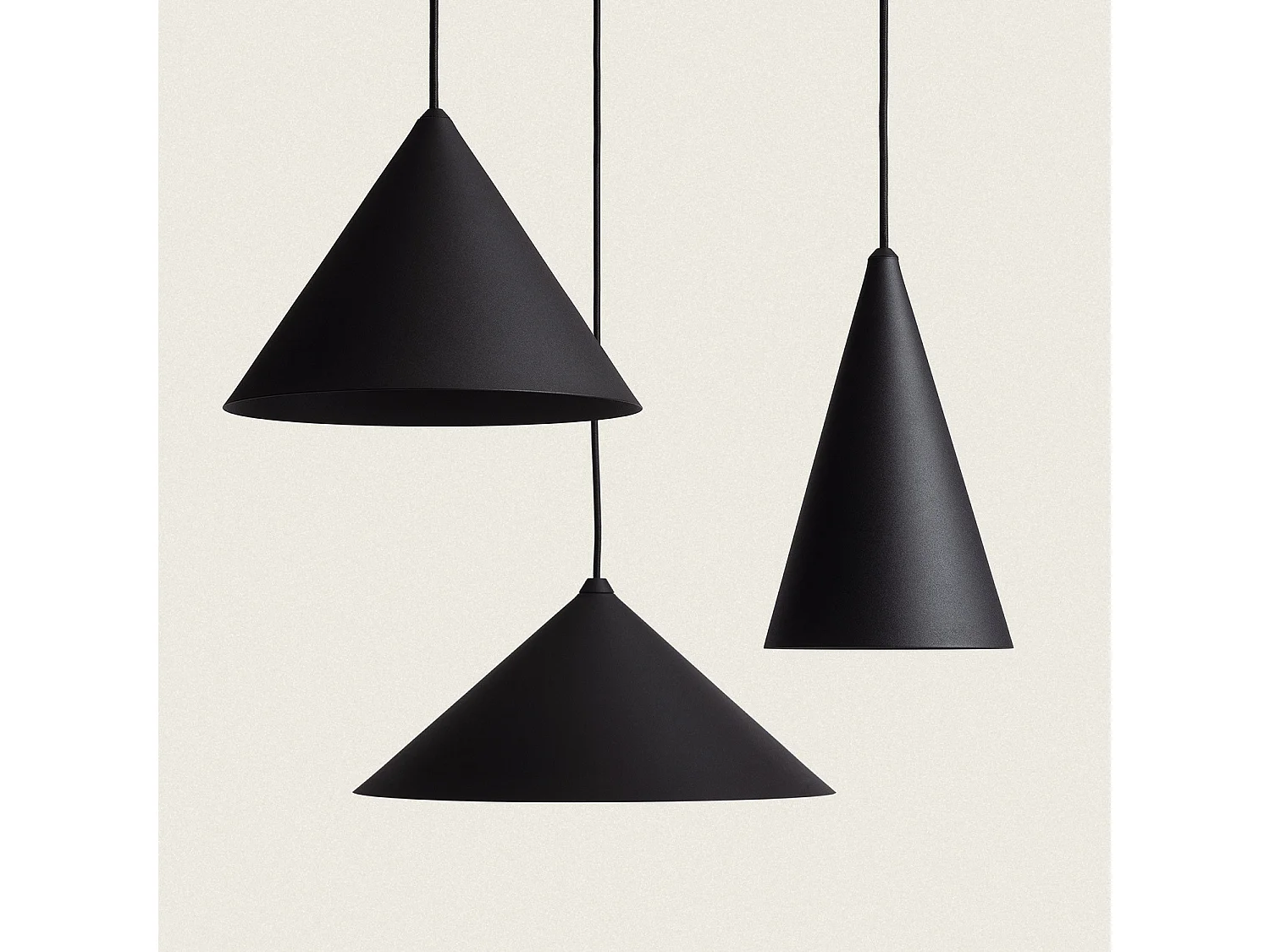 Lampada a Sospensione a LED da 8 W in Alluminio Elise S Nero
