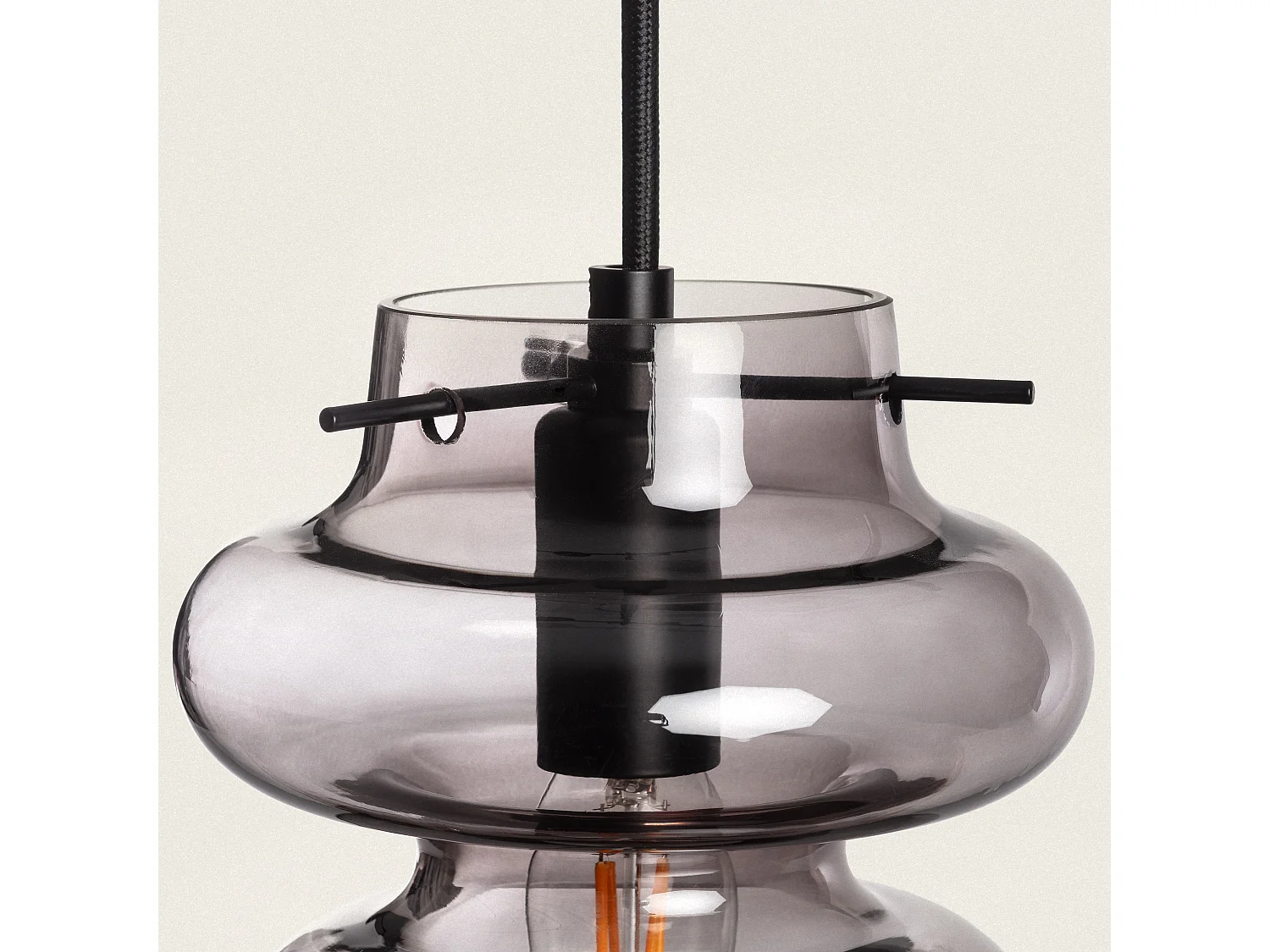 Suspension Verre Telder Gris Fumée