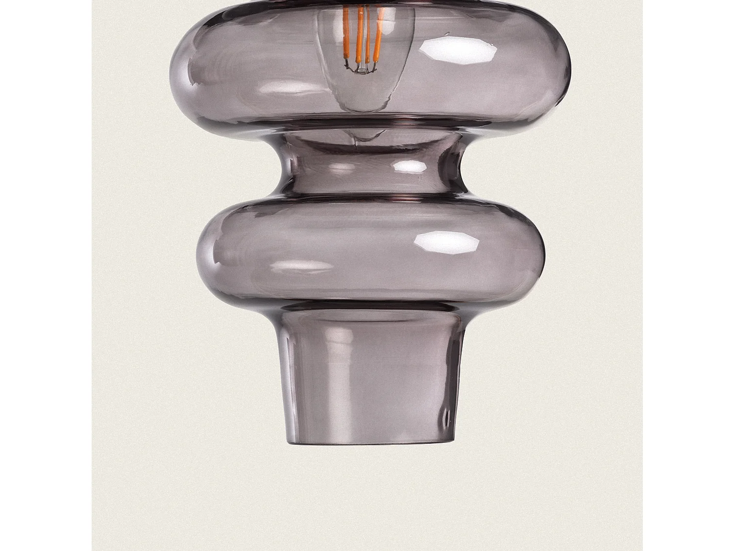 Suspension Verre Telder Gris Fumée