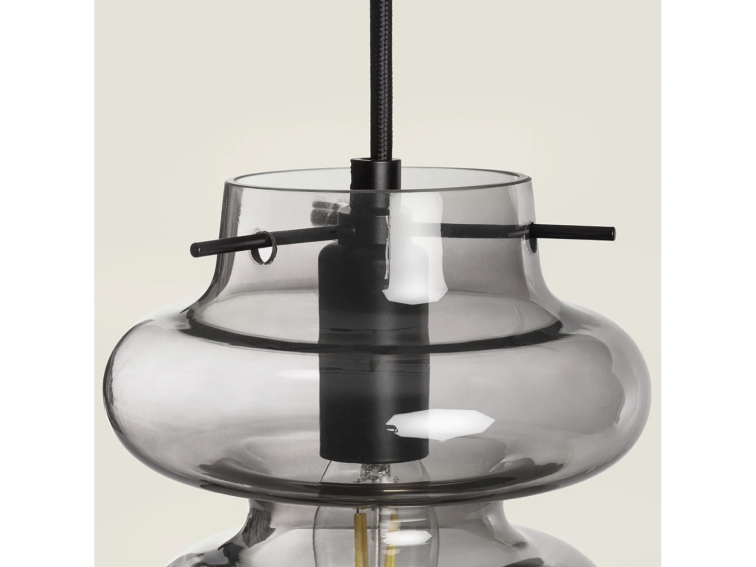 Suspension Verre Telder Gris Fumée