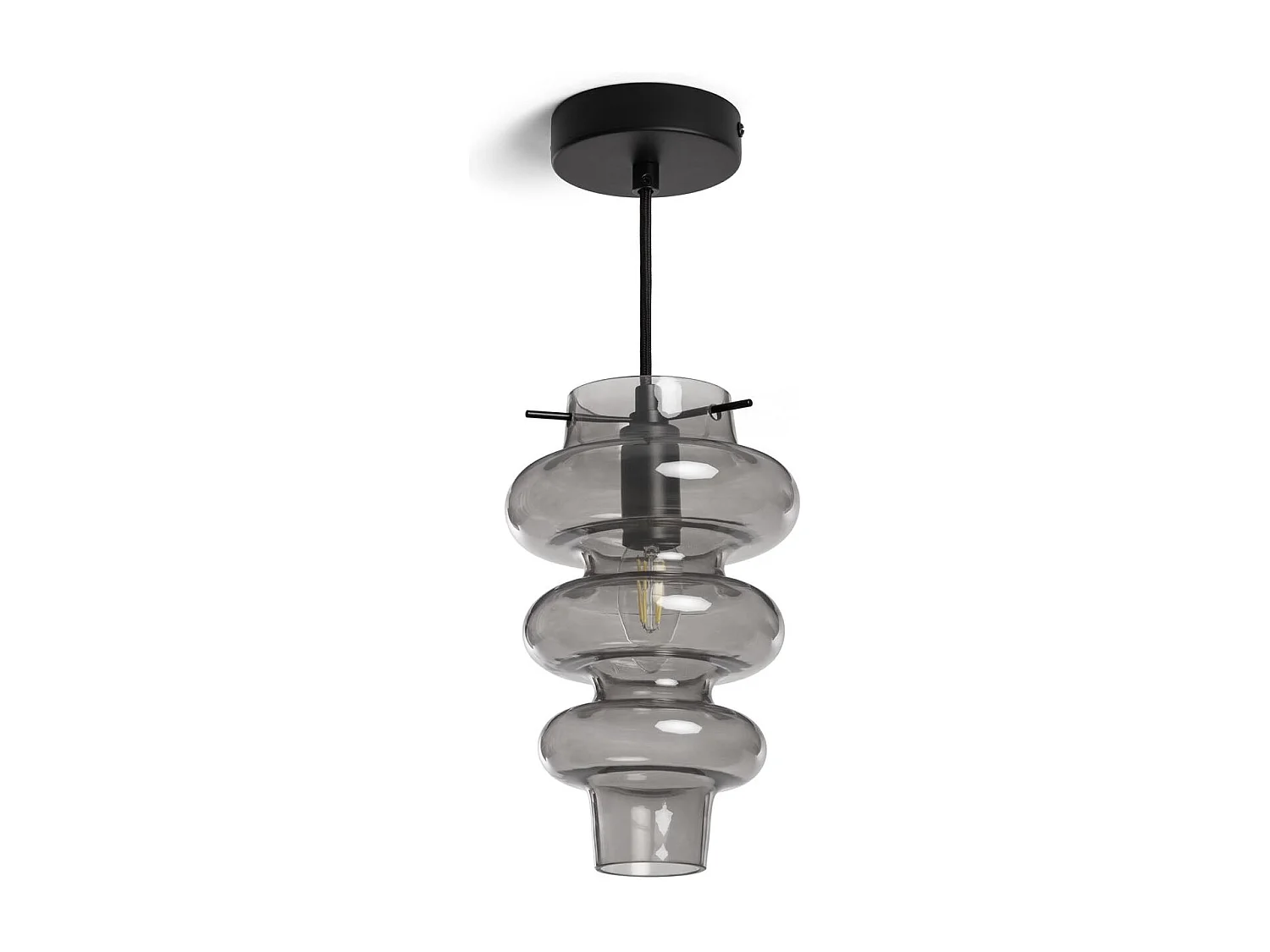 Lámpara Colgante Cristal Telder Gris Humo