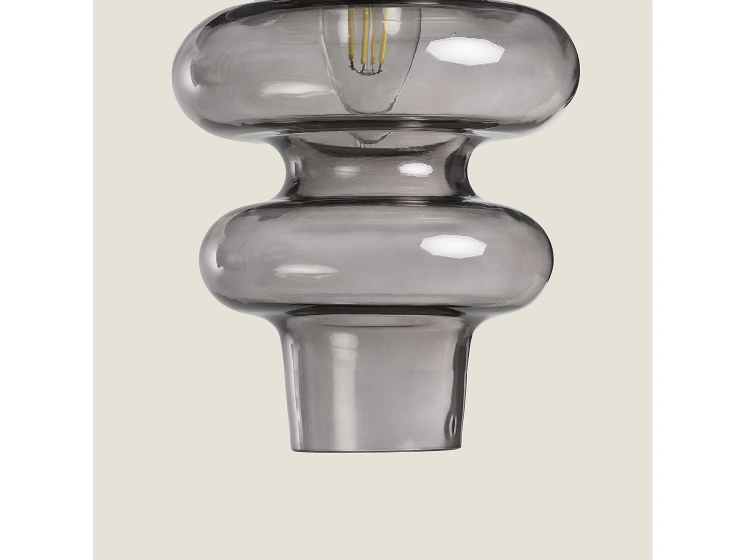 Lámpara Colgante Cristal Telder Gris Humo