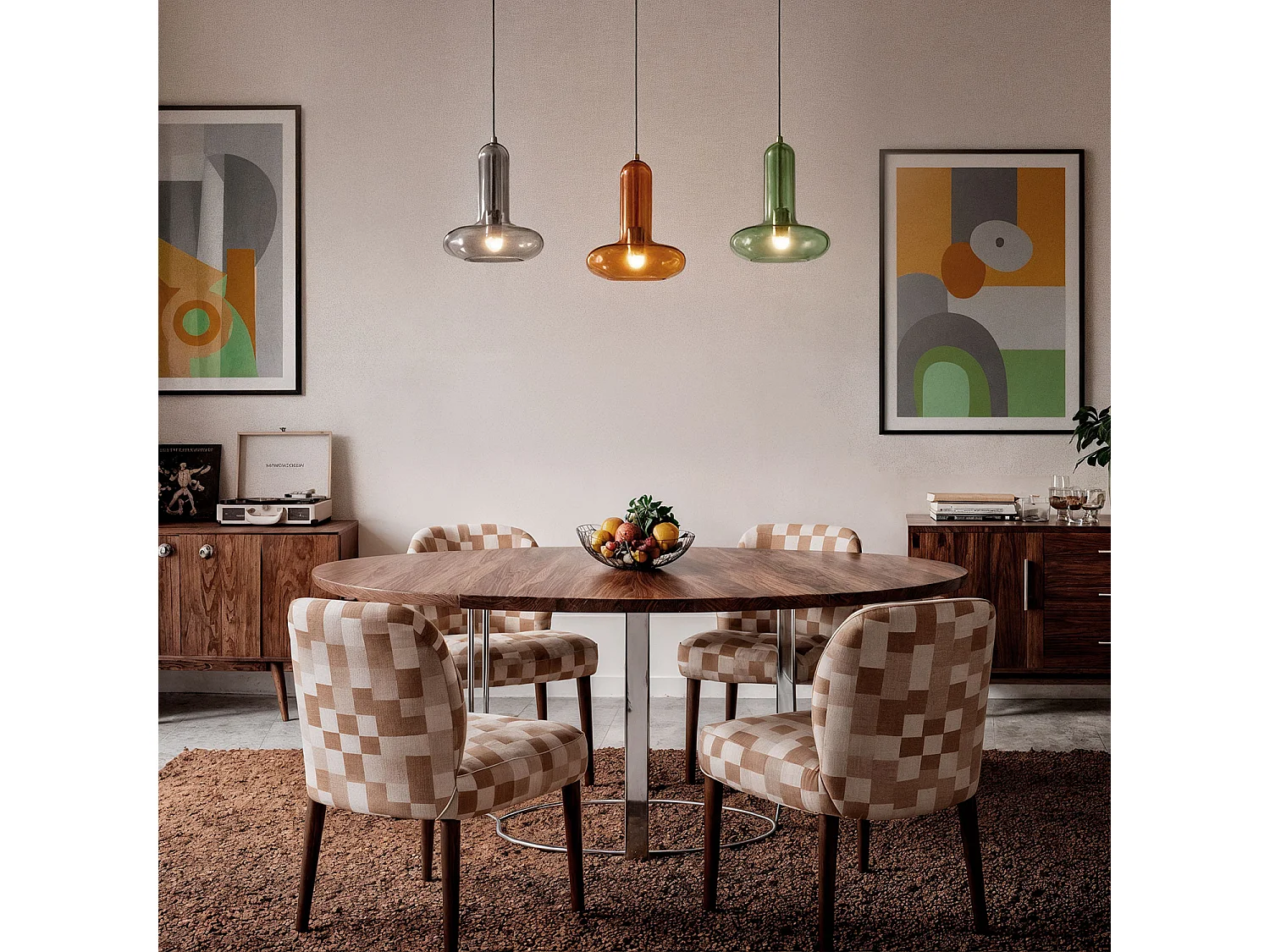 Suspension LED 5W Aluminium Fontans Vert