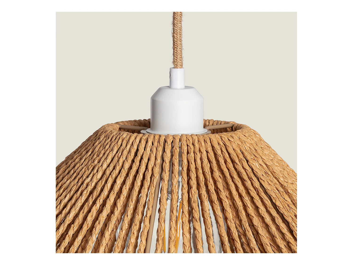 Suspension Papier Tressé Mikah Ø450 Brun