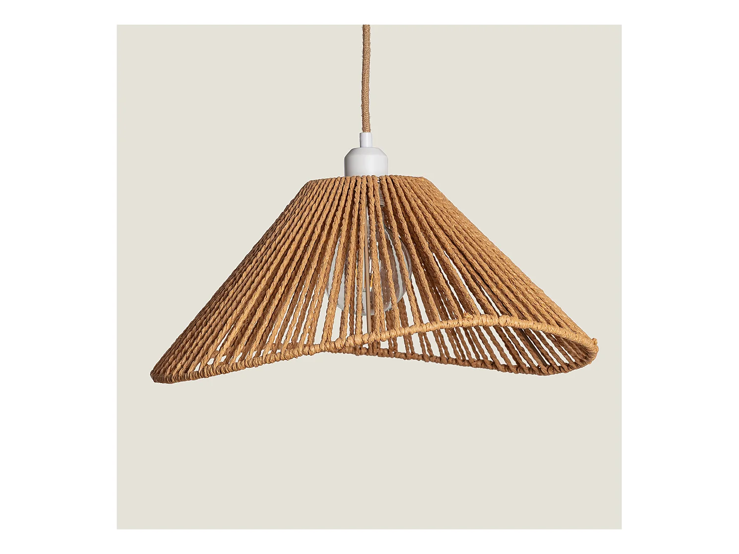 Suspension Papier Tressé Mikah Ø450 Brun