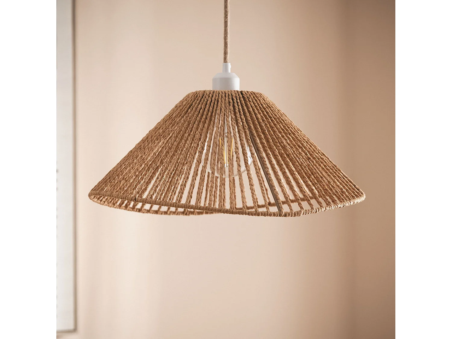 Suspension Papier Tressé Mikah Ø450 Brun