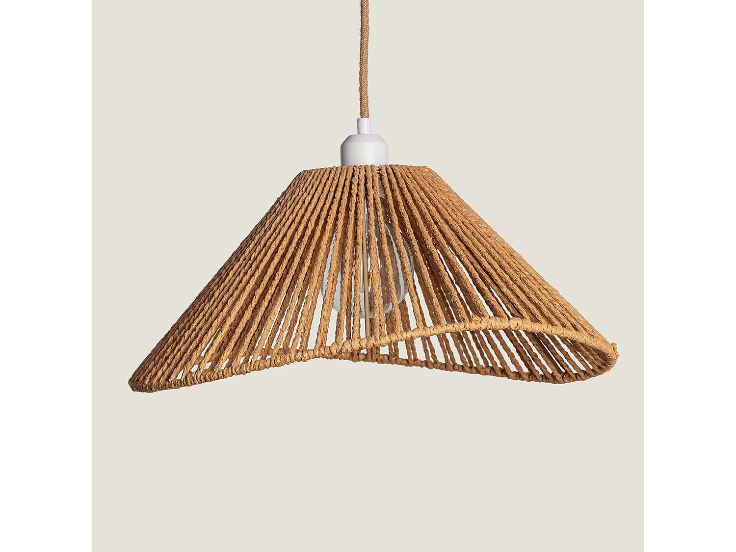 Suspension Papier Tressé Mikah Ø450 Brun