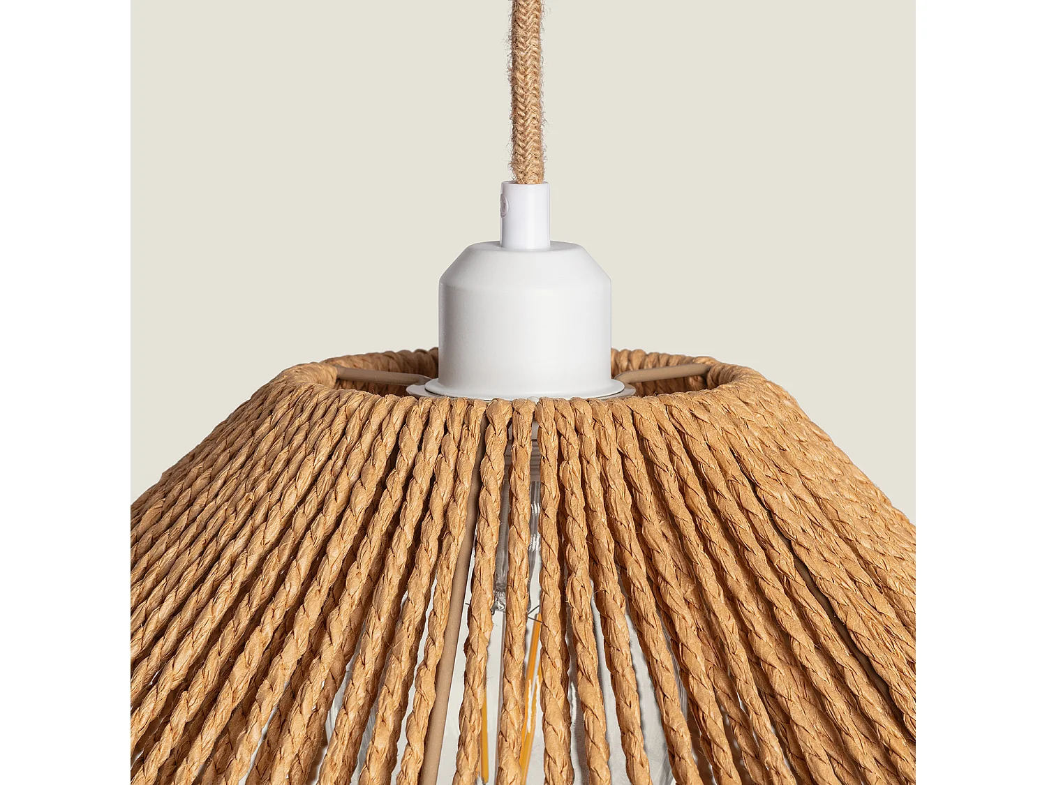 Suspension Papier Tressé Mikah Ø450 Brun