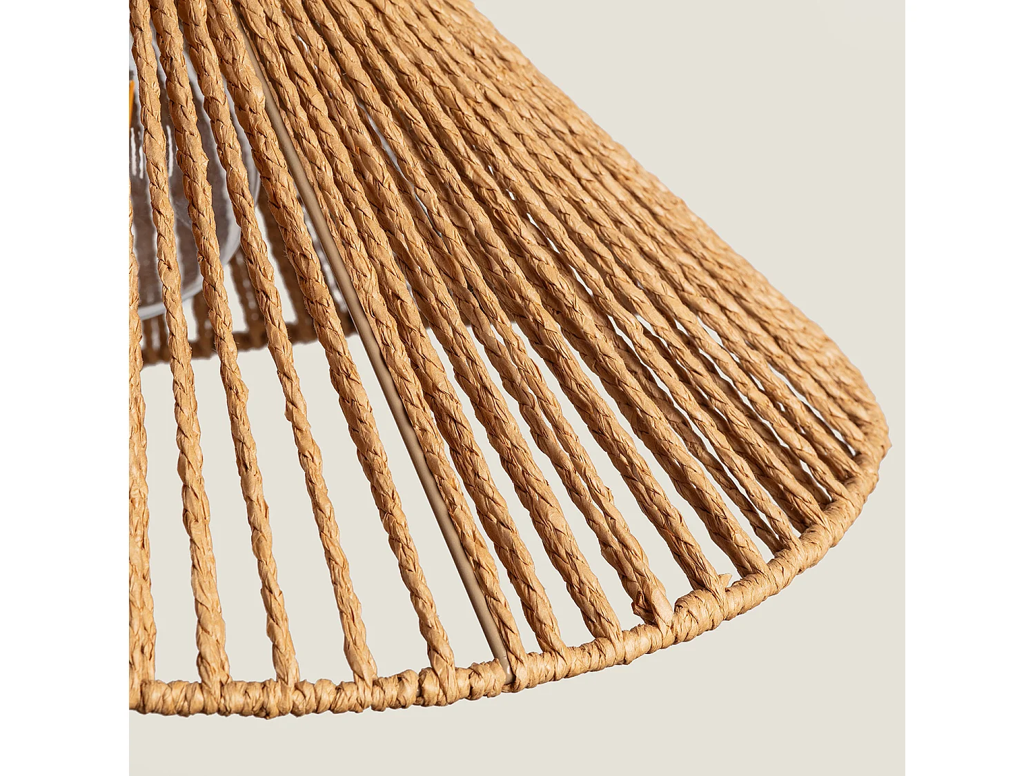 Suspension Papier Tressé Mikah Ø450 Brun