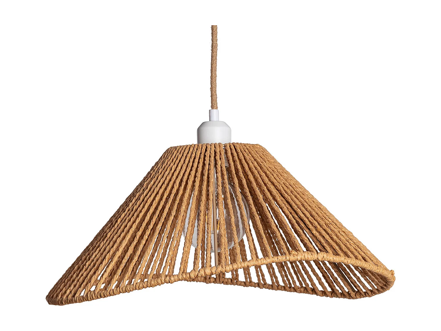 Suspension Papier Tressé Mikah Ø450 Brun